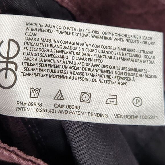 NWT SANCTUARY Purple Social Skinny High Rise Stretch Velvet Pants SIZE 26 - Picture 16 of 16